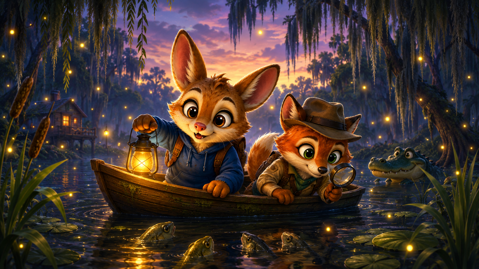 Scout’s Explorer friends exploring a bayou