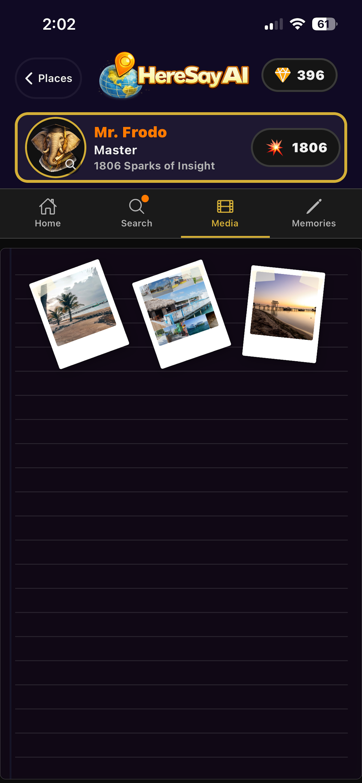 HereSayAI media collection — photos, audio, memory journals